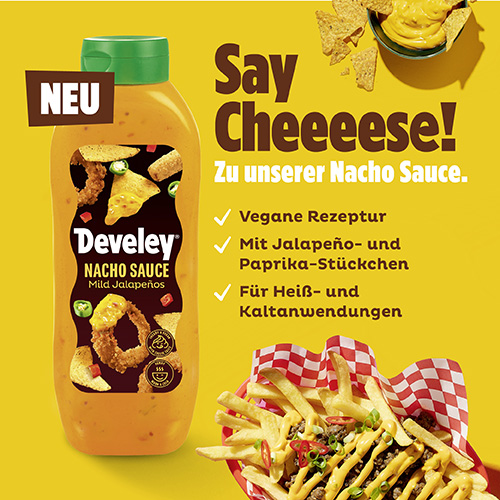 Develey Foodservice Nacho Sauce 875ml Webbanner 500x500 LO1